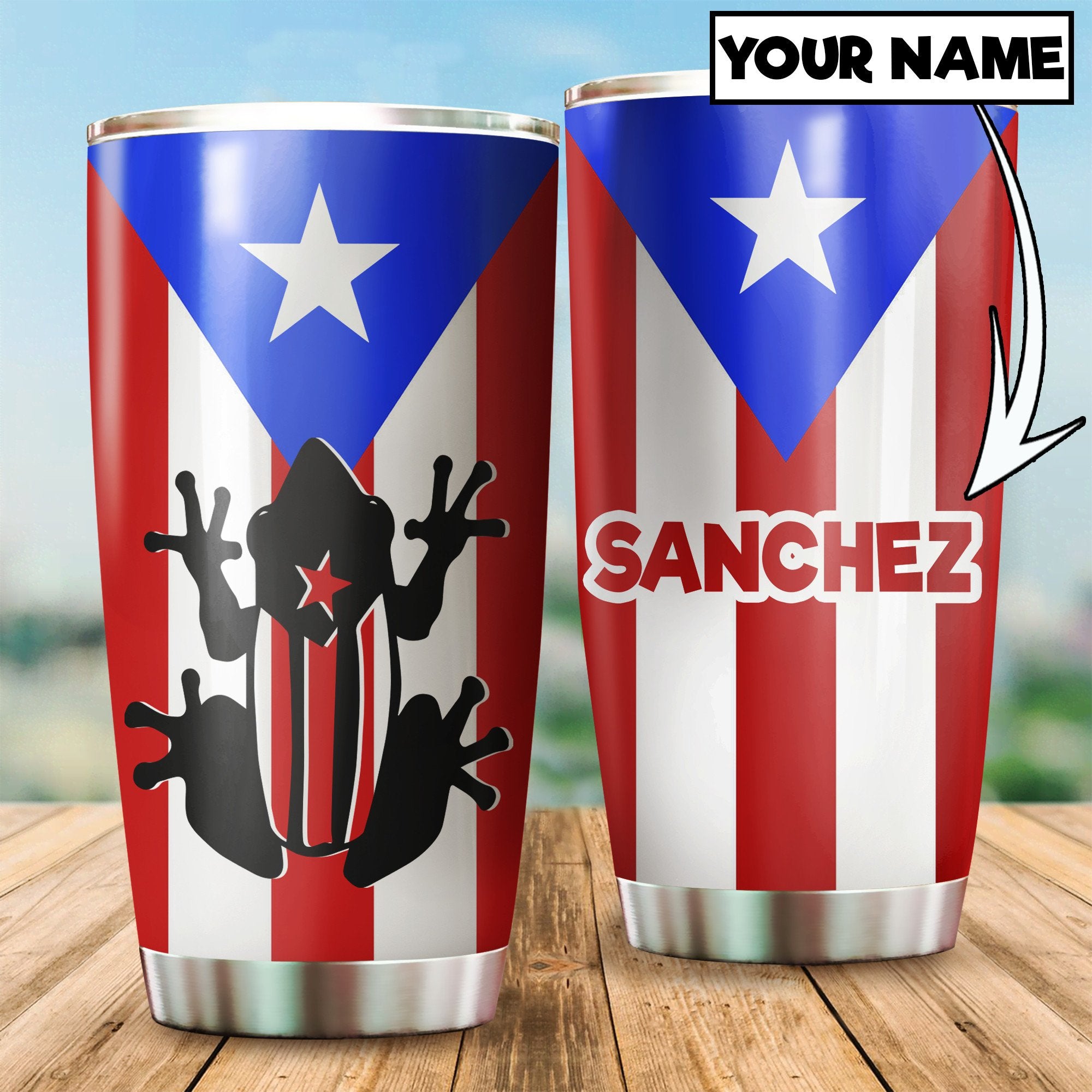 Customize Name Coqui Puerto Rico Steel Tumbler MH06012008