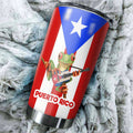 Customize Name Green Coqui Puerto Rico Steel Tumbler MH06012007