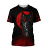 The Red Moon Wolf 3D All Over Printed Unisex Shirt