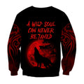 The Red Moon Wolf 3D All Over Printed Unisex Shirt