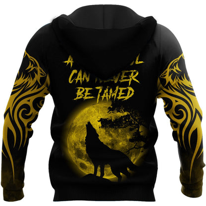 The Yellow Moon Wolf 3D All Over Printed Unisex Shirt