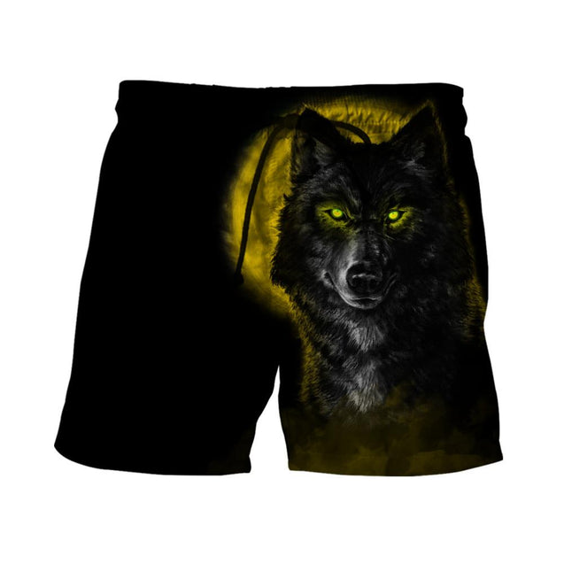 The Yellow Moon Wolf 3D All Over Printed Unisex Shirt