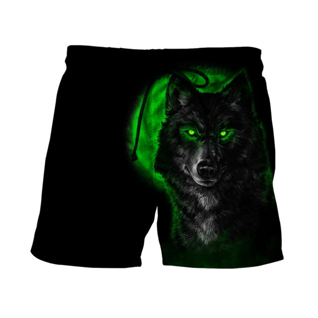 The Green Moon Wolf 3D All Over Printed Unisex Shirt