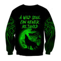 The Green Moon Wolf 3D All Over Printed Unisex Shirt