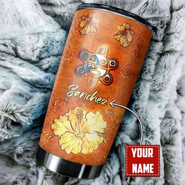 Customize Name Maga Flower Puerto Rico Steel Tumbler TNA08012102