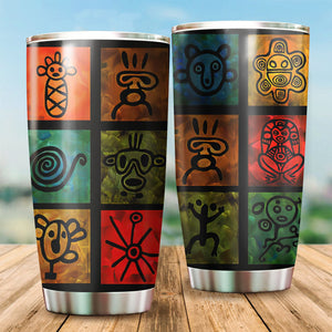 Puerto Rico Symbols Steel Tumbler MH08012004