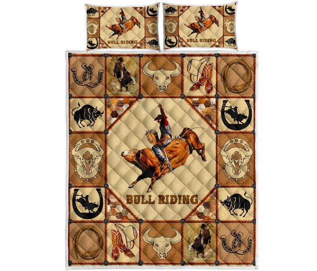 Bull Riding Quilt Bedding Set DD12012104