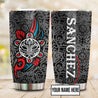 Customize Name Tribal Tattoo Puerto Rico Steel Tumbler NTN12012105