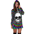 Tie Dye Skull Hoodie Dress For Women SN13012102