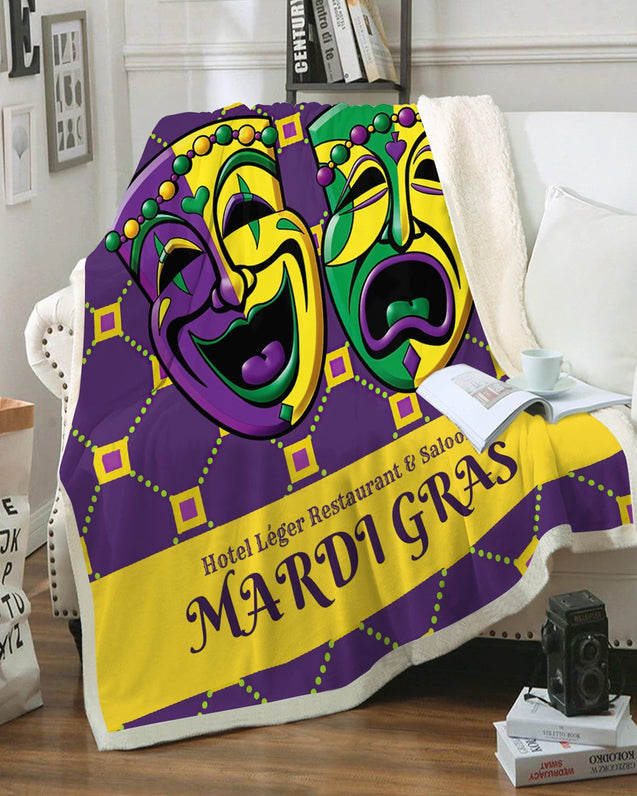 Mardi Gras 3D All Over Printed Blanket