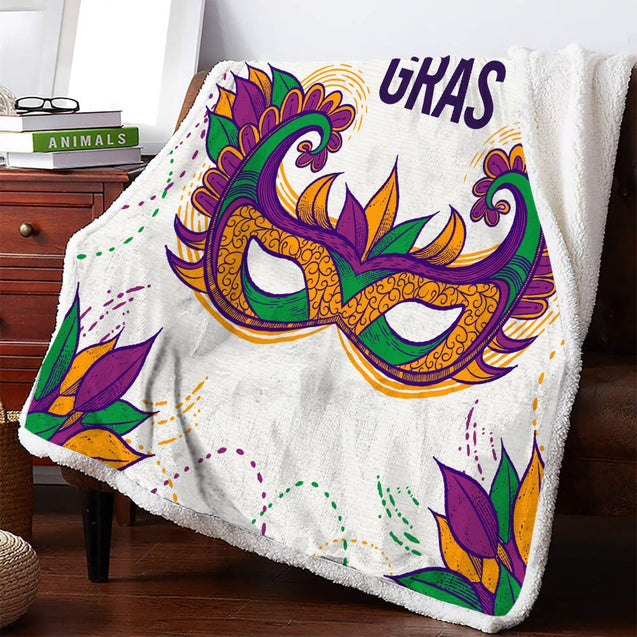 Mardi Gras 3D All Over Printed Blanket