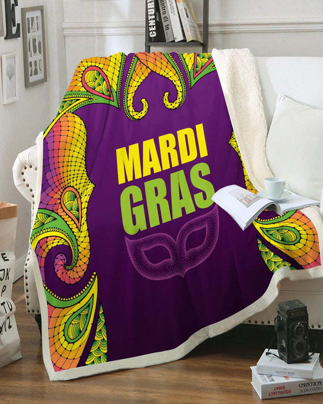 Mardi Gras 3D All Over Printed Blanket