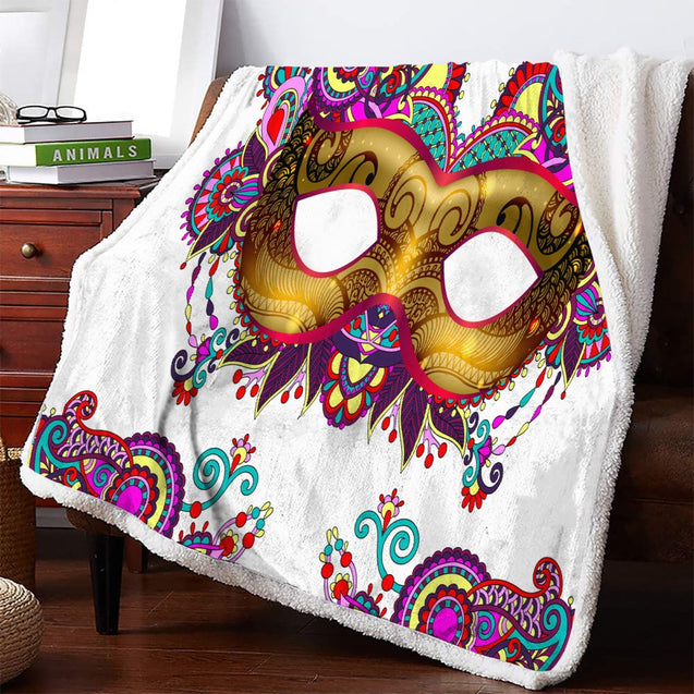 Mardi Gras 3D All Over Printed Blanket