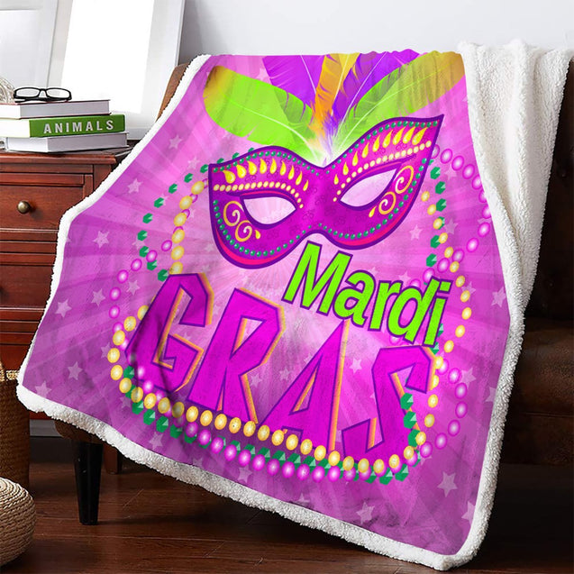 Mardi Gras 3D All Over Printed Blanket