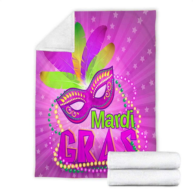 Mardi Gras 3D All Over Printed Blanket