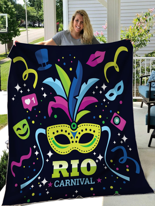 Mardi Gras 3D All Over Printed Blanket