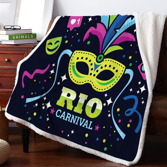 Mardi Gras 3D All Over Printed Blanket