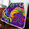 Mardi Gras 3D All Over Printed Blanket