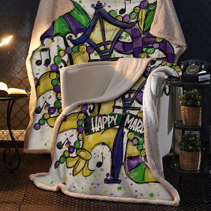 Mardi Gras 3D All Over Printed Blanket