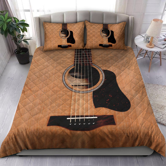 Guitar Musical Instrument Quilt Bedding Set