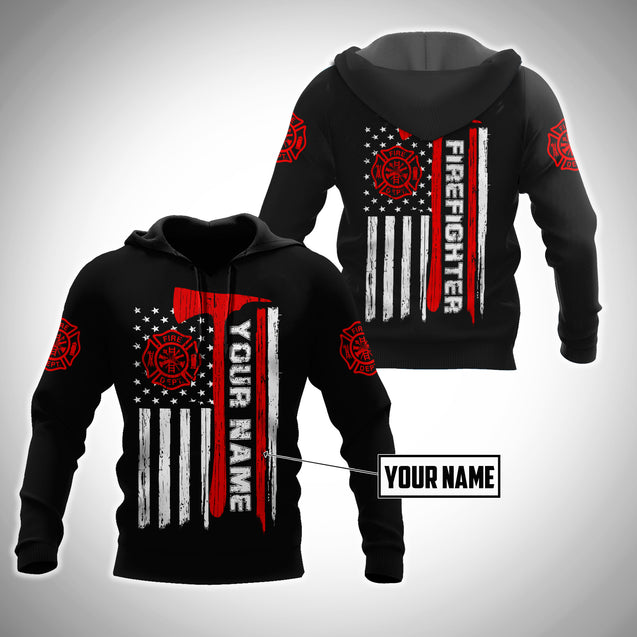 Customize Name Firefighter 3D All Printed Hoodie For Men And Women DA21012001