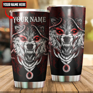 Customize Name Wolf Steel Tumbler