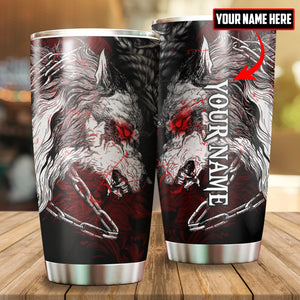 Customize Name Wolf Steel Tumbler