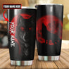 Customize Name Black Wolf Steel Tumbler