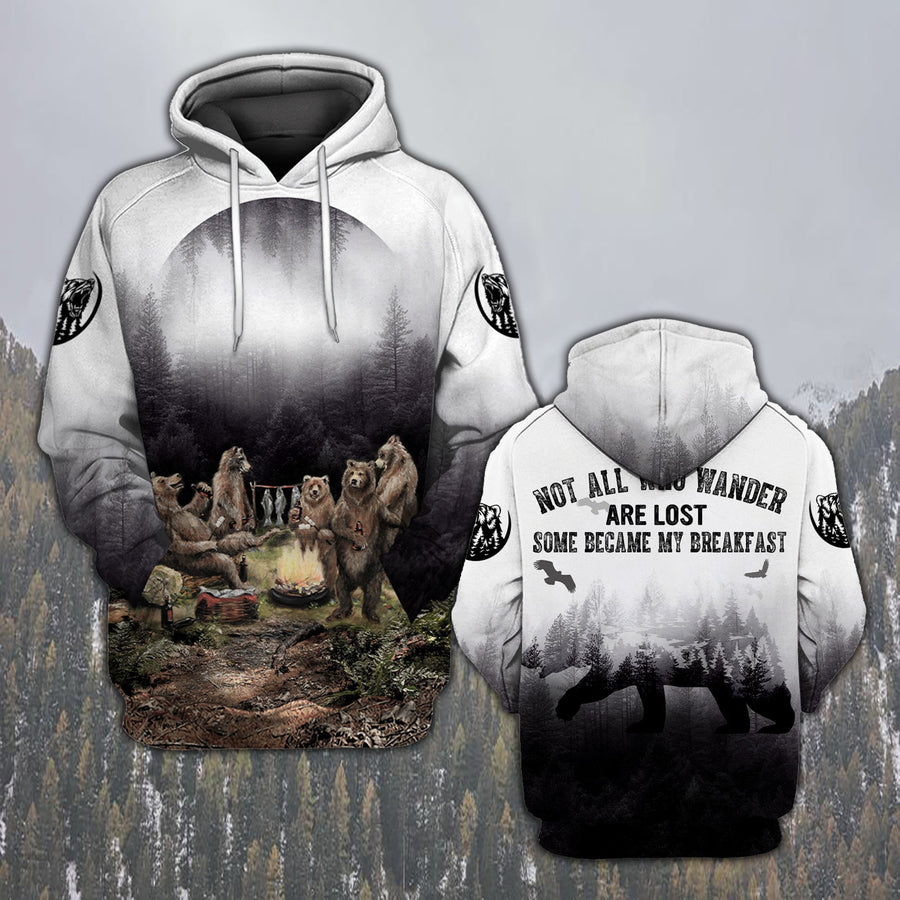Camping 3D All Over Printed Unisex Shirts Camping Bears