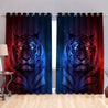 Tiger Galaxy 3D All Over Printed Window Curtains