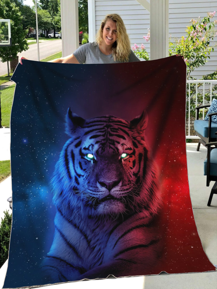 Tiger Galaxy 3D All Over Printed Blanket