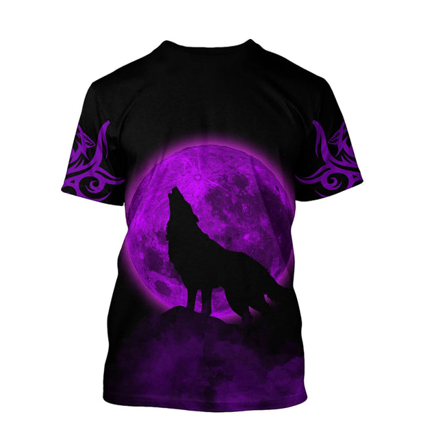 The Moon Wolf 3D All Over Printed Unisex Shirt