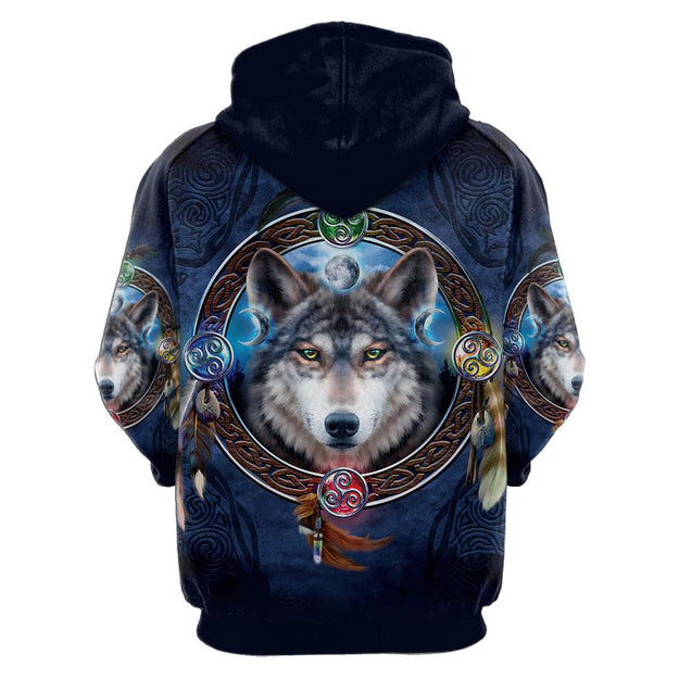 Celtic Wolf 3D All Over Printed Unisex Shirts