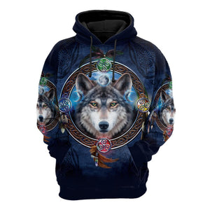 Celtic Wolf 3D All Over Printed Unisex Shirts