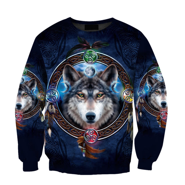 Celtic Wolf 3D All Over Printed Unisex Shirts