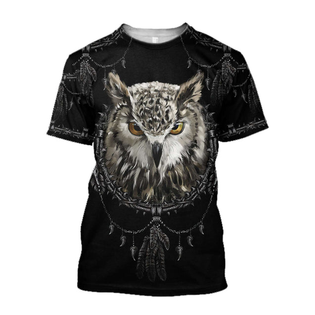 Owl Native American 3D All Over Printed Unisex Shirts