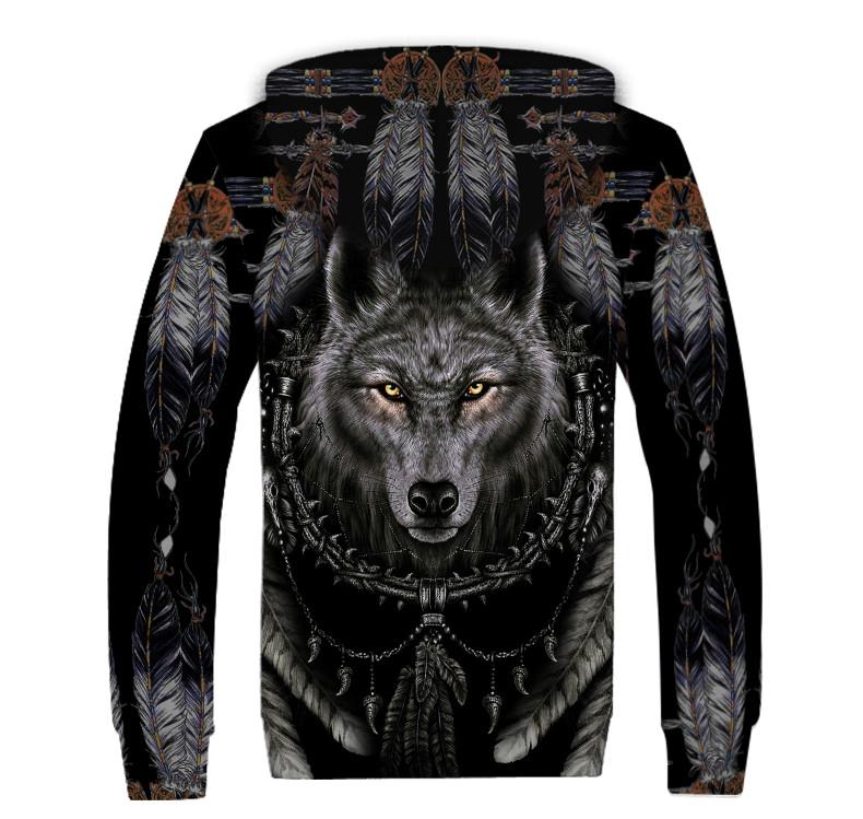 Wolf Native American 3D Over Printed Unisex Shirt