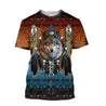 Wolf Native American 3D All Over Printed Unisex Shirts No 13