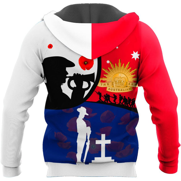 Premium Unisex Hoodie Remember Them Anzac Day ML