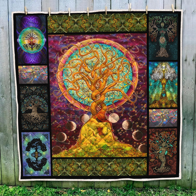 Tree Of Life Irish Decor Saint Patrick's Day Quilt