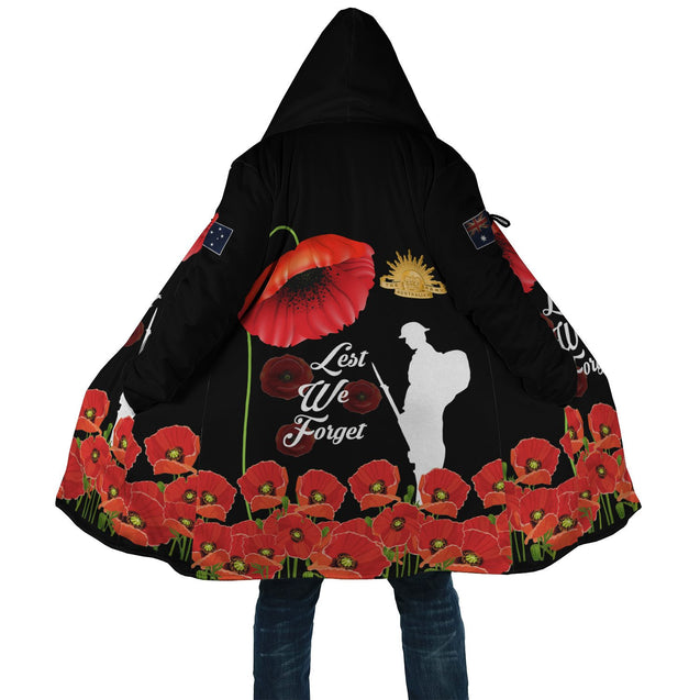 Premium Unisex Hoodie Poppy Flower Lest We Forget Anzac Day ML