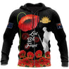 Premium Unisex Hoodie Poppy Flower Lest We Forget Anzac Day ML