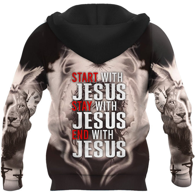 Premium Unisex Hoodie 3D All Over Printed Easter Day Christian Jesus No13 ML