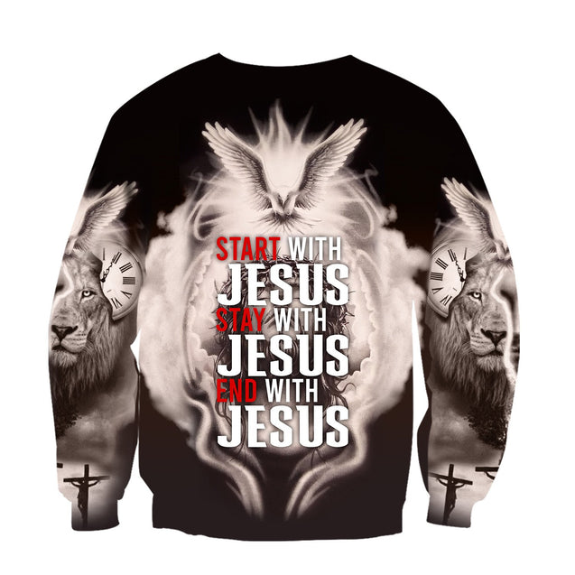 Premium Unisex Hoodie 3D All Over Printed Easter Day Christian Jesus No13 ML