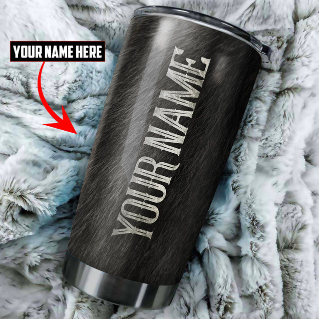 Customize name Wolf Steel Tumbler