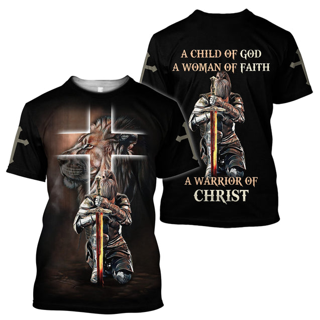 A Child Of God, A Woman Of Faith 3D All Over Printed Unisex Shirts