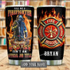 Personalized Firefighter Customize Name Stainless Steel Tumbler 02032102.CTQH