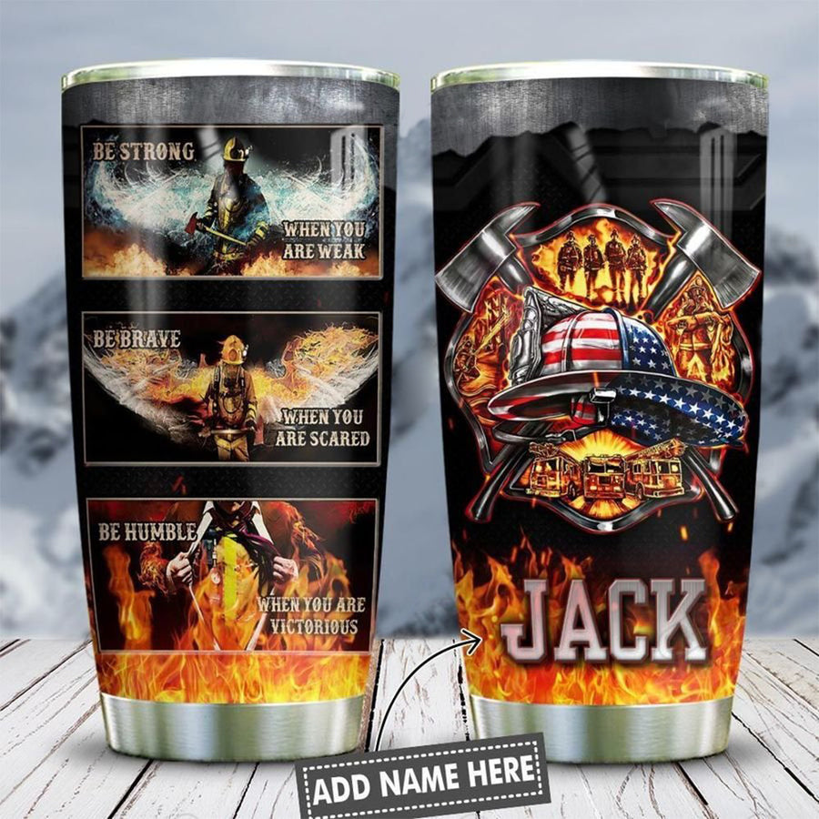 Personalized  Firefighter Customize Name Stainless Steel Tumbler 02032101.CTQH