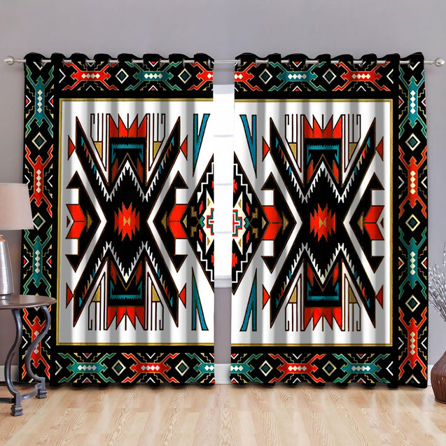 Native American Pattern 3D All Over Printed Window Curtains