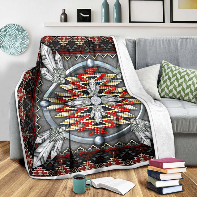 Native American 3D All Over Printed Blanket